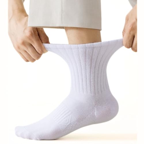 Crew Compression Socks - Pack of 5 with Bag | Cushioned Arch Support, Breathable & Sweat-Absorbent | Athletic Running & Hiking Socks, Gym,Gifts 6