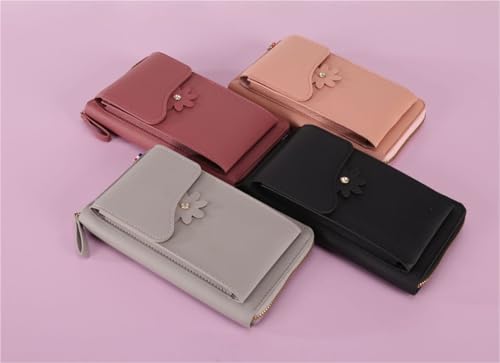 Solid Color Simple Fashion Large Capacity High-end Zipper Long Wallet(Red)4