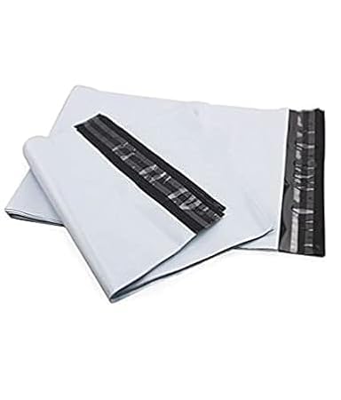 HETU Security Economy Courier Polybag with Sealking Tape Without Pod Jacket(Non Pod), 60 Micron, (10Inch x 12Inch, Pack of 50)
