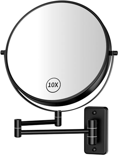 Espejo Maquillaje Pared 8" Doble Cara Plegable