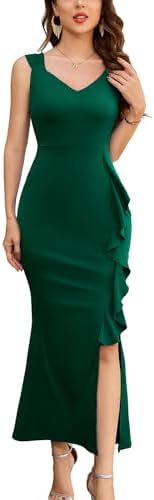 Dressystar Womens V Neck Maxi Formal Evening Dress Bodycon Sleeve...