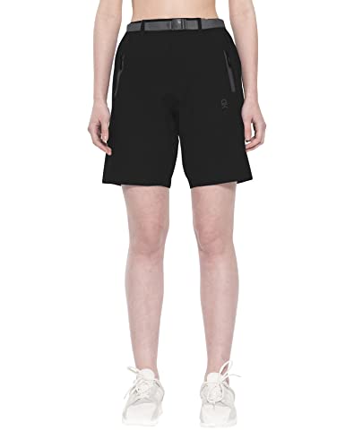 Little Donkey Andy Women's Stretch Quick Dry Cargo Shorts for Hiking, Camping, Travel Black Size L