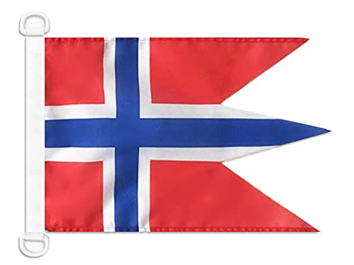 AZ FLAG - Norway Naval Ensign Nautical Flag - 18'' x 12'' - For Outdoor and Boat - Norwegian War Banner Knitted Polyester with Two Plastic Rings - Vivid Colors - 12x18 in - 45x30 Cm