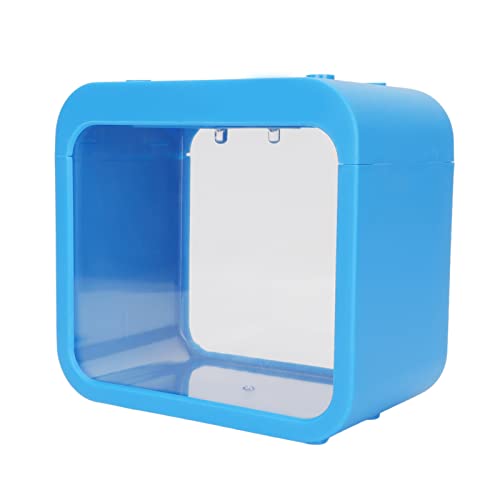 Mini Acuario Transparente Pequeño Tanque de Peces Betta 5 Colores Iluminación Azul Cambio automático Orificios de alimentación Innovador Aquascaping con Mesa de luz LED
