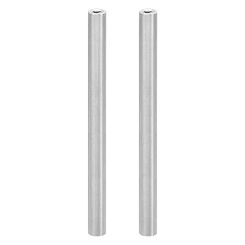 PATIKIL M3アルミスペーサー 2個 メタルスペーサーアルミニウム3 mm ID x 6mm OD x 90mm L スレッドスペーサースクリュースタンドオフラウンド RCカー ドローン マザーボード用 シルバー