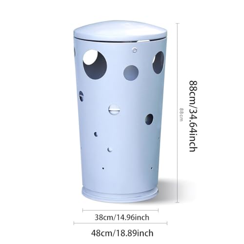 ZXLPHAZ Outdoor-Mülleimer, rund, kreativer Outdoor-Abfalleimer, überdachter Outdoor-Mülleimer, malerischer Park-Straßen-Mülleimer – Bild 3