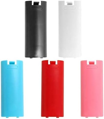 ABS Battery Cover Lid Door Pack Shell Case for Nintendo Wii Remote Wireless Controller Accessory Replacement (White)