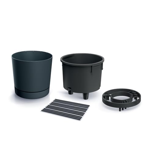 DTU24 Blumentopf Tomatentopf Topf für Tomatenpflanzen 14,5 L Tomatenzüchter Pflanzen-Aufzucht-Turm mit Rankhilfe Rangitter (Ø 29 cm)