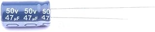 20 Pcs Aluminum Electrolytic Capacitor Dip 47uF±20% 50V Radial Lead, 6.3x11.5mm ECR1HBK470MLL063011 Rectifier