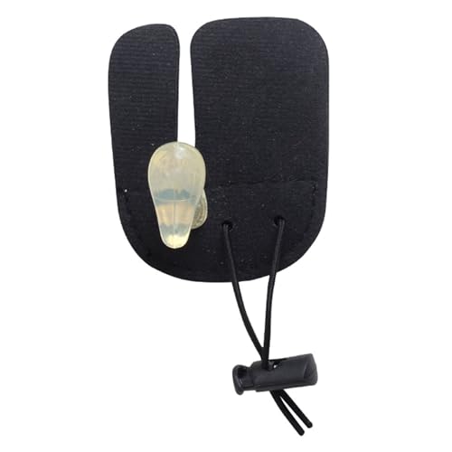 Toyvian Protector para Dedos de Recurvo de Cuero Negro Doble Capa Hebilla Ajustable Pestaña Dedo para Práctica de Tiro Protección y Comodidad Pieza