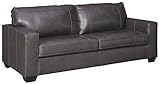 Signature Design by Ashley Morelos Contemporary Leather Sofa, Gray