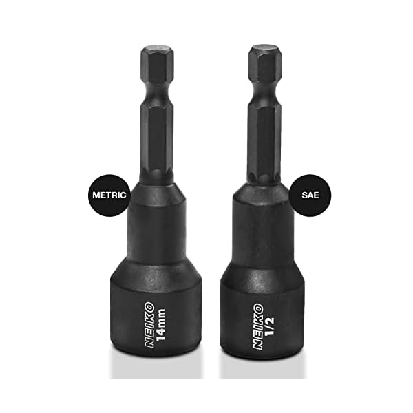 NEIKO 10250A Hex Impact Nut Driver Set, 12Piece Driver Bit