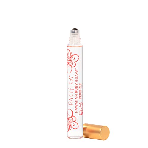 Pacifica Beauty Hawaiian Ruby Guava Rollerball Clean Fragrance Perfume, Made with Natural & Essential Oils, 0.33 Fl Oz | Vegan + Cruelty Free | Phthalate-Free, Paraben-Free | Travel Size