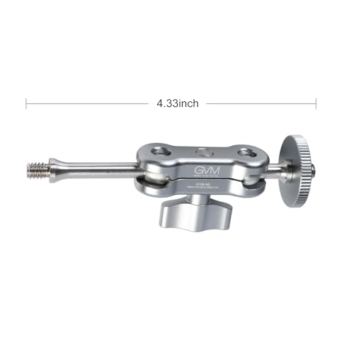 Image of GVM Adjustable Magic Arm Camera Mount with Double Side 1 /4' Screw, 4.33 Inch Aluminum Alloy Articulating Arm for Smartphone, Video Light, Monitor, Microphone, Tripod
