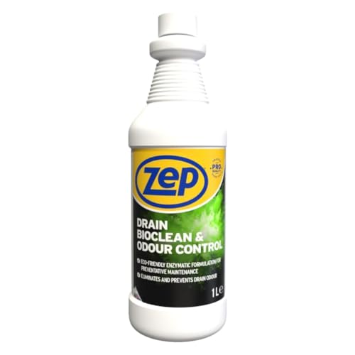 Zep Drain Bioclean & Odour Control - 1l Drain Unblocker For Preventive Maintenance To Keep Drains Unblocked Perfect For Bad Smells Sink Cleaner For Smelling Sinks Zep Commercial