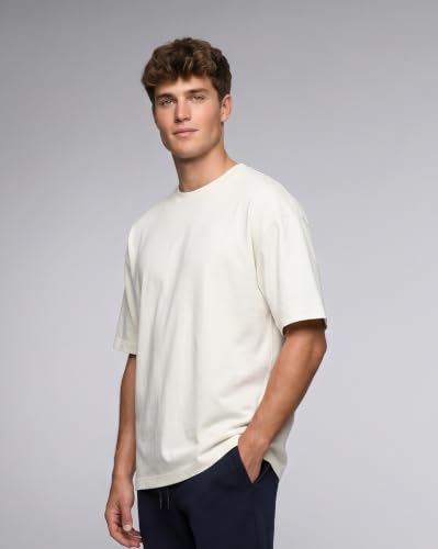 Image of Nobero 100% Cotton Oversized T Shirts for Men Stylish | Oversized Fit | Solid T Shirts for Men 180 GSM Combed Cotton | Round Neck Half Sleeve