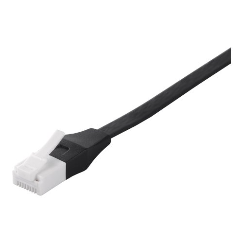 Buffalo Technology Deutschland LAN-Kabel der Kategorie 6 gerade Flache 5m schwarz, die Nicht die iBUFFALO Klauen BSLS6FU50BK2 bricht