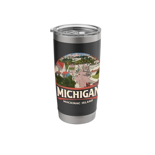 Mackinac Island Michigan USA Vacation Resort Souvenir Stainless Steel Insulated Tumbler