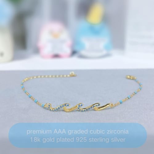 Happy Birthday Gifts for Women, Gift Ideas for Sister Best Friend Sister-in-law Mom Bonus-mom Daughter, Inspirational Jewelry for Retirement, Wave Bracelet for Women 6