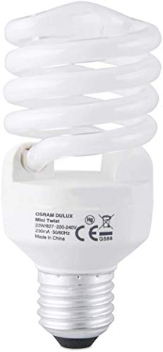 Osram Duluxstar Mini Twist Compact fluorescent integrated, Spiral Shape 23 Watt Screw - Base- E27, 1600 lm (Pack of 4) -Warm White