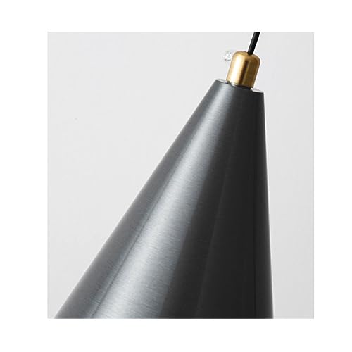 Finition peu profonde pour cette lumière pendante noire LED - 6