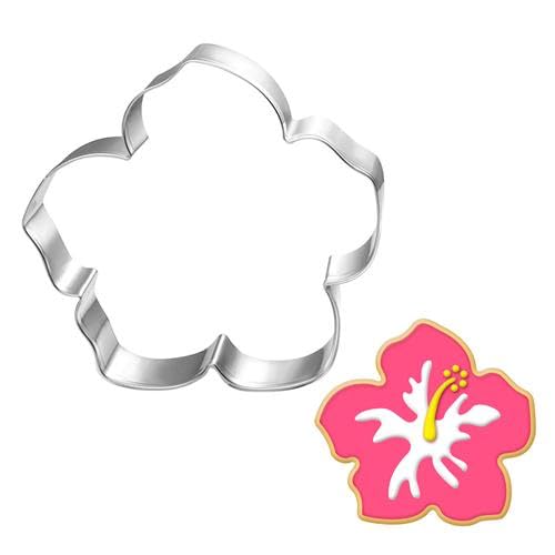 LUBTOSMN Tropical Flower Cookie Cutter-3.5 inch-Summer Biscui Cookie Cutters Fondant Molds for Baking