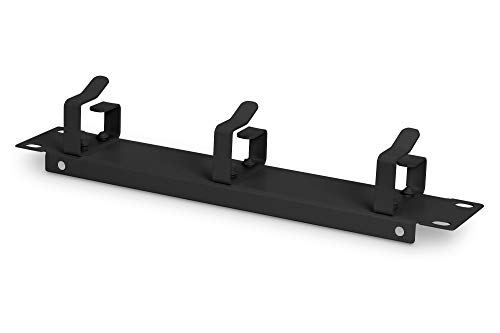 DIGITUS Kabelrangeerpaneel - 10-inch - 1HE - 3 geleidingsbeugels - voor patchkabels in de netwerkkast - zwart - Image 7