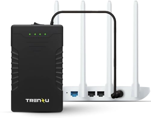 Image of 12V WiFi Router UPS| Mini UPS for Jio Fiber, Airtel WiFi, CCTV | Support 2A, 2.5A, 3A | WiFi Inverter for Home | 1Yr Warranty (Black, 5 Hrs Backup)