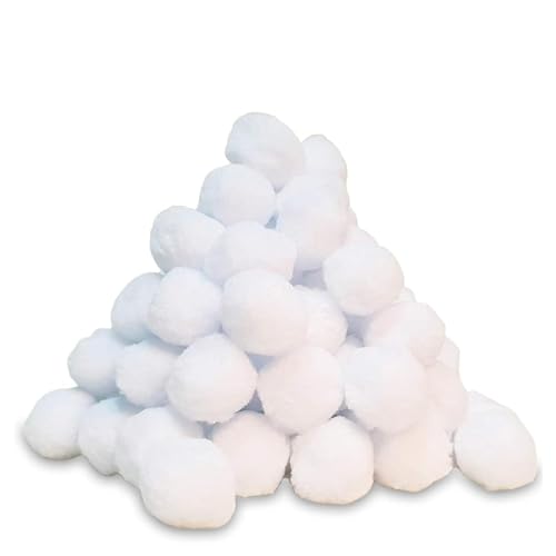 Rakiuty Pool Filter Balls Eco-Friendly Fiber Filter Media 200g Pool Filtration Balls Equivalent to 4kg Filter-Sand for Swimming Pools Aquarium Fish Tank