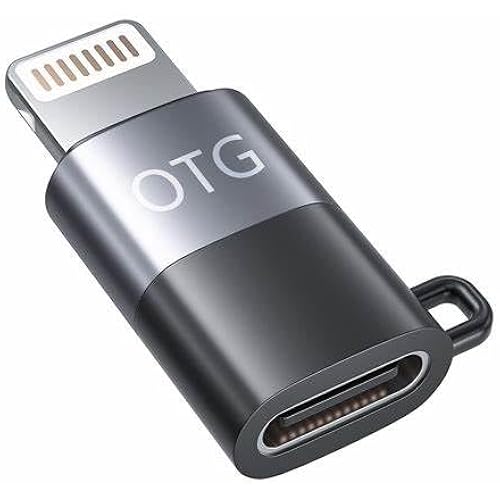 Vislla USB C to Lightning OTG Adapter for Wireless Lavalier Microphone, Compatible with U Disk, Keyboard, Charging & Audio on iOS 13+ Devices