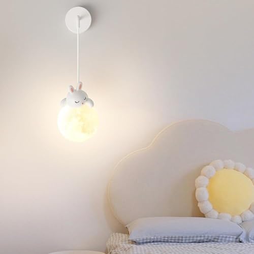 Veilleuse murale dimmable ours blanc applique 3D style scandinave - 3