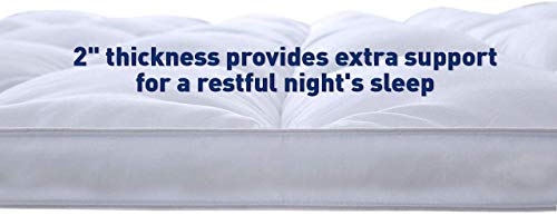 Image of Rajasthan Crafts Cotton Microfiber Double Bed King Size Mattress Topper /Padding, Waterproof (72Inch X 78Inch, Navy Blue)