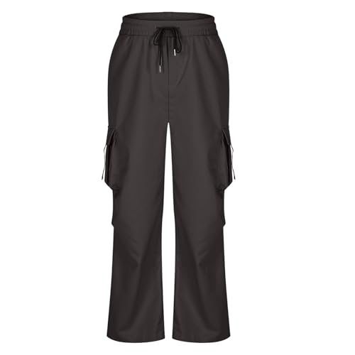 Men Hiking Cargo Pants Baggy Solid Joggers Sweatpants Sports Loose Fit Straight Casual Trousers with Multiple Pockets3
