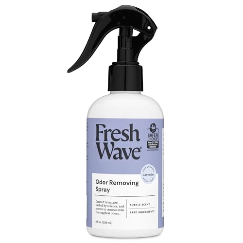 Image of Fresh Wave Lavender Room and Fabric Air Freshener Spray, 8 oz | Plant-based formula, Pet-safe and people-safe, Fabric and room deodorizer , For upholstery, carpets, shoes, and pet bedding