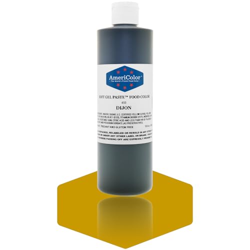 AmeriColor, Dijon, 13.5 Ounce Bottle, Soft Gel Paste Food Color