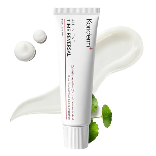 Koriderm Time Reverse Cream All-in-One Skin Moisturizer Cream for Face - Nourishing Hydrates Firms & Reduces Wrinkles with Centella Asiatica (Cica) Collagen & Hyaluronic Acid for All Skin (1Pc)