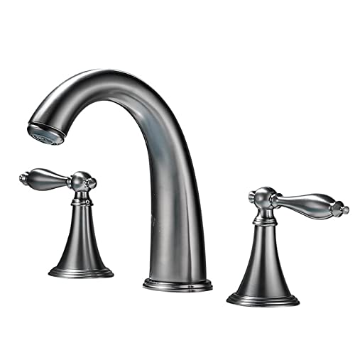 Robinet 3 trous en laiton antique pour un lavabo de salle de bain rétro
