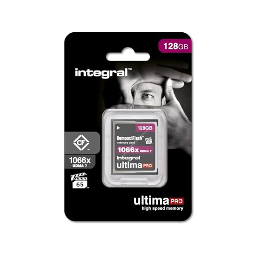 Integral 128GB Compact Flash Card UDMA-7 1066x Speed VPG-65 160MB/s Read and 135MB/s Write...