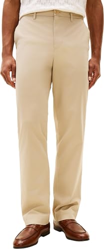 Tommy Hilfiger Herren Chino Hose Dover Essential Twill Relaxed Fit, Beige (Sandalwood), 29W/34L – Ansicht 1