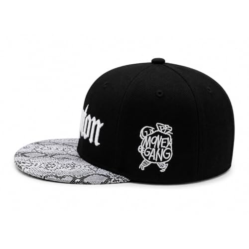 Image of VRITRAZ Comfortable Polyester 3D Printed Hip Hop Cap for Men & Women | Adjustable Snapback Closure Flat Brim Baseball Hat | Lightweight Urban Streetwear Headwear for Dance, Skateboarding, Gym, Sports