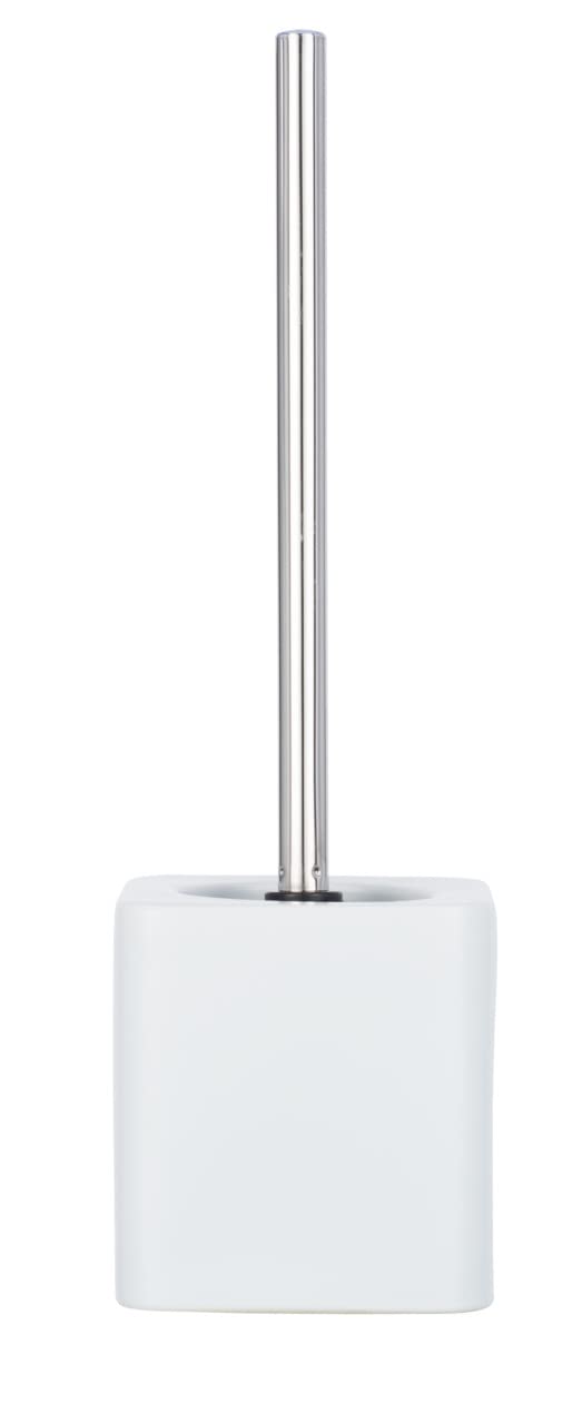 Wenko garnitur Hexa porta scopino, Ceramica, Bianco, 12 x 12 x 39.5 cm