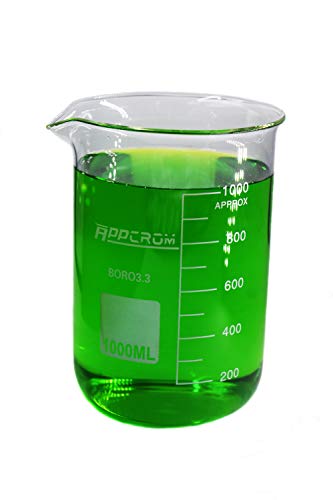 Vaso de precipitado de vidrio de 1000ml. Appcrom. 1 litro