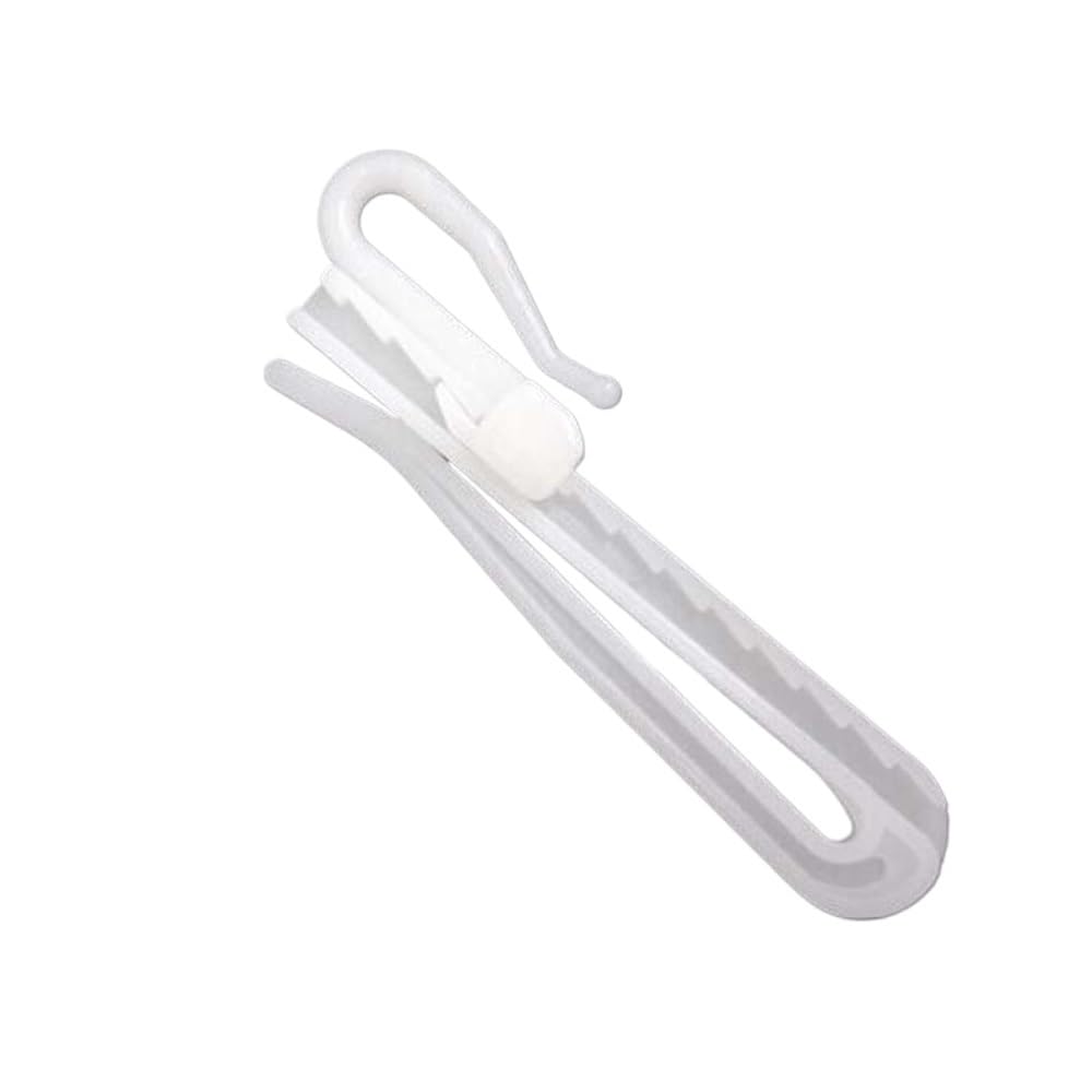 50PCS Curtain Hanging Hooks Ring Window White Plastic Curtain Hook(7cm)