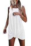 Jouica Lightweight Sheer Swimsuit Cover Up Sleeveless Beach Wrap for Women,Pool to Party,White,X Large