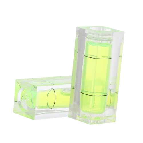 HAMPPLIES 10個ミニ水平器 軽量コンパクト バブルスピリット 木工 木彫り用 緑色四角形 精密水平測定ツール