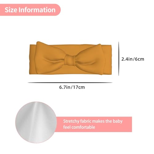 apricot Bow Hair Accessories, Children's Elastic Bow Headband 0-6 Months, Newborn, Baby, Toddler Hair Accessories3