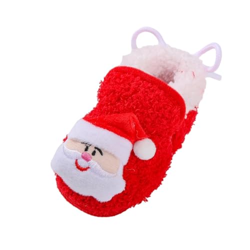 Girls Shoes Big Kid Infant Christmas Booties Soft Baby Santa Winter Warm Fleece Slippers Toddler School Shoes