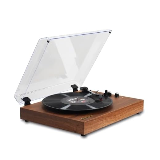 Daconovo Toca-discos de vinil Mesa giratória retrô de madeira Gramofone vintage compatível com discos de vinil de 7/10/12 polegadas Velocidades de 33/45/78 RPM Alto-falante BT5.3 Saída RCA com tampa