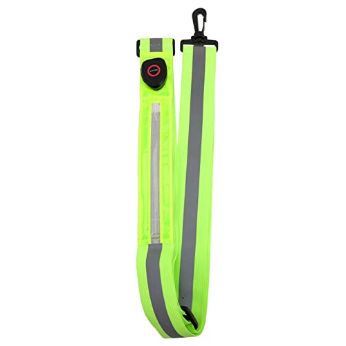 Toyvian LED Reflective Belt with LED Light High Visibility Elastic Band for Night Running Cycling Hiking and Safety Gear Rechargeable and Practical Accessory for Outdoor Activities
