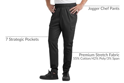 Industry Line Men's 7-Pocket Stretch Jogger Chef Pants - Professional3
